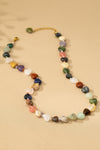Collar de piedra de ágata con forma de corazón: Elegancia natural para tu estilo