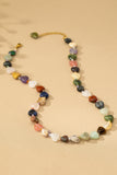 Collar de piedra de ágata con forma de corazón: Elegancia natural para tu estilo