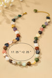 Collar de piedra de ágata con forma de corazón: Elegancia natural para tu estilo