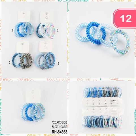 Ligas de cabello resortes azules