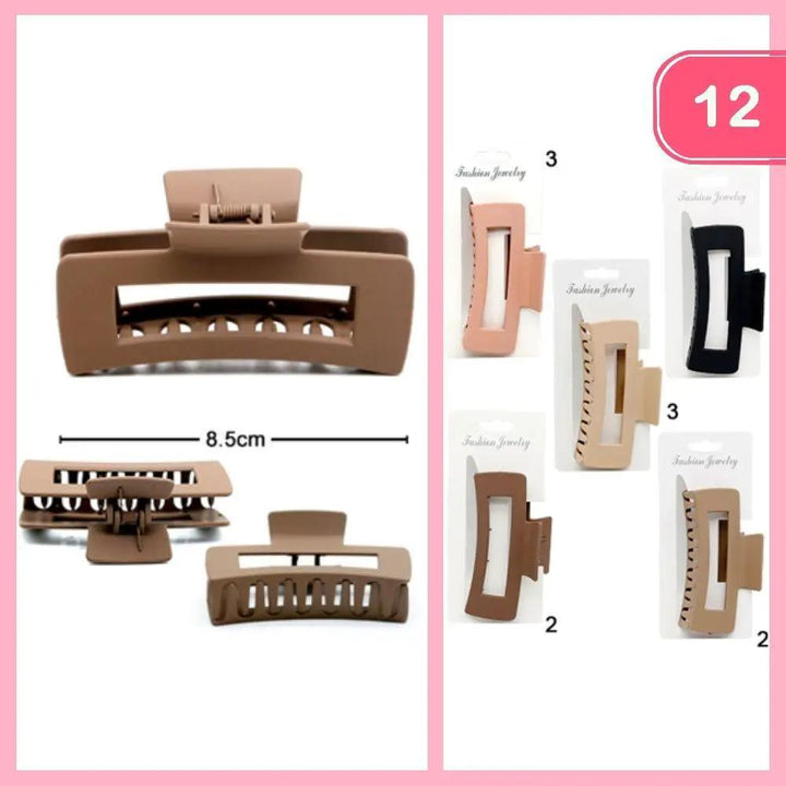 Pack de 12 Pinzas para el Cabello - Clips de Garra Elegantes by Joia Accessory