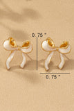 Color Enamel Bow Earrings