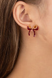 Color Enamel Bow Earrings
