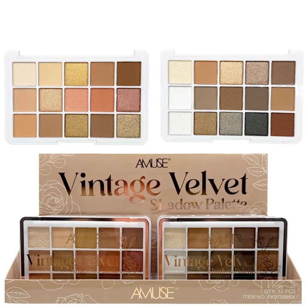 Paleta de sombras Amuse Vintage Velvet – tonos neutros y metálicos by Yanet Collective