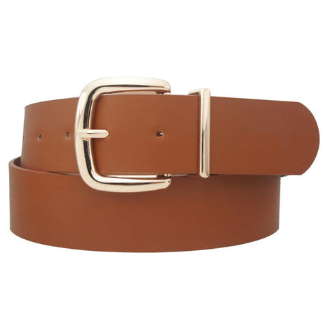 Cinturón con Hebilla Metálica Redondeada en Forma de D - Elegancia y Estilo