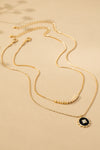 Conjunto de 2 Collares con Cuentas de Cubo y Moneda - Elegancia Sofisticada