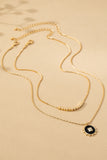 Conjunto de 2 Collares con Cuentas de Cubo y Moneda - Elegancia Sofisticada