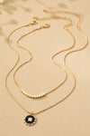 Conjunto de 2 Collares con Cuentas de Cubo y Moneda - Elegancia Sofisticada