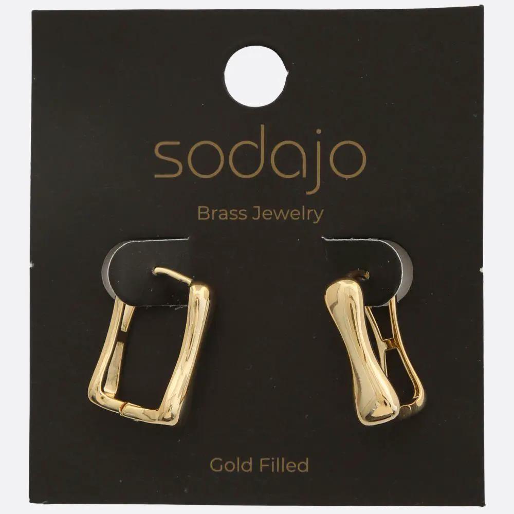 Sodajo Rectangle Shape Gold Filled Earring by Sodajo