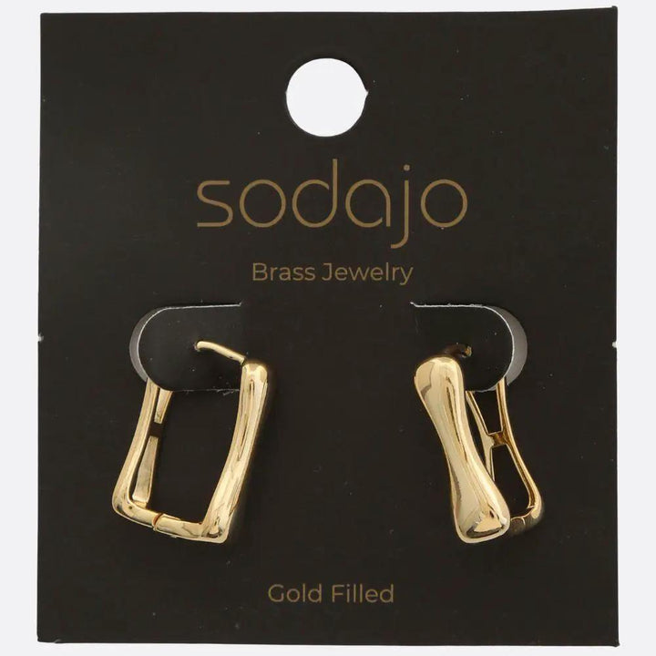 Sodajo Rectangle Shape Gold Filled Earring by Sodajo