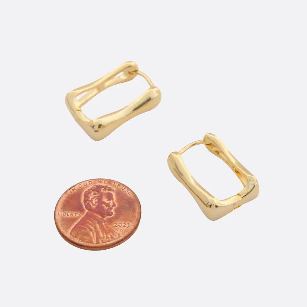 Sodajo Rectangle Shape Gold Filled Earring by Sodajo