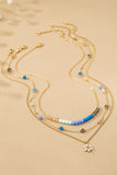Collar Floral de Cuentas de Cristal Impermeable de 3 Filas: Elegancia y Estilo Duraderos