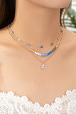 Collar Floral de Cuentas de Cristal Impermeable de 3 Filas: Elegancia y Estilo Duraderos
