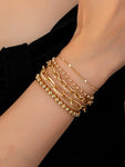 ￼ Juego de 5 pulseras de cadena mixta
