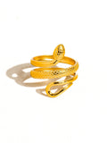 18k Gold Non-tarnish Serpent Ring