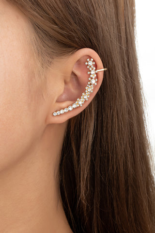 Earcuff de pedrería para trepar orejas