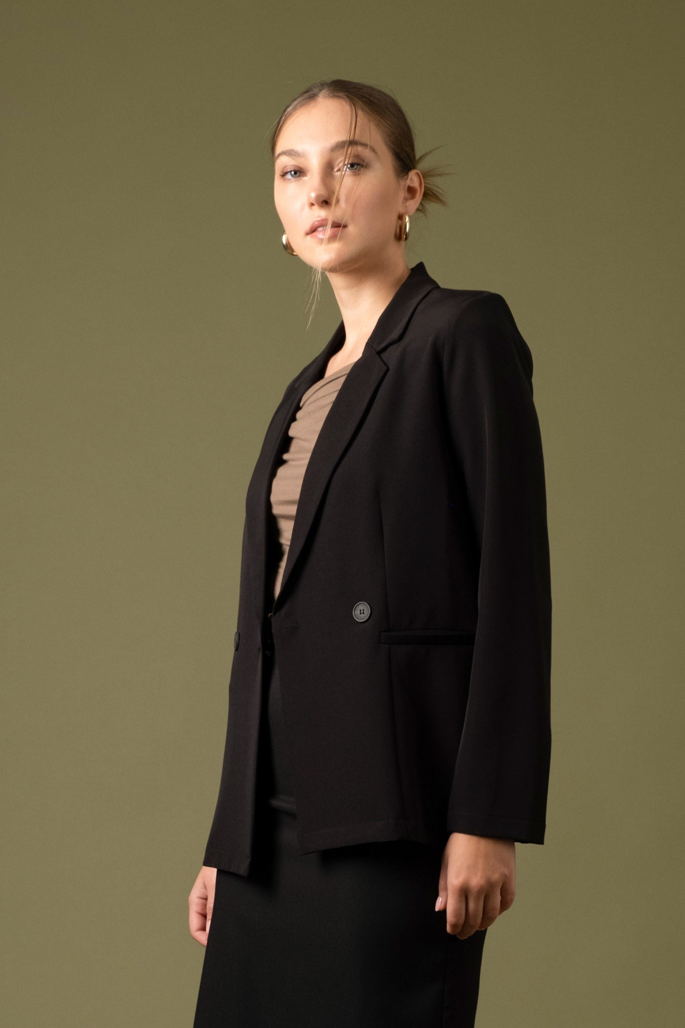 Chaqueta Cruzada Minimalista - Estilo Boutique