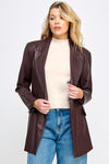 Gabardina Blazer Vinipiel con Cinturón
