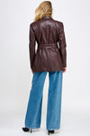 Gabardina Blazer Vinipiel con Cinturón