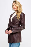 Gabardina Blazer Vinipiel con Cinturón