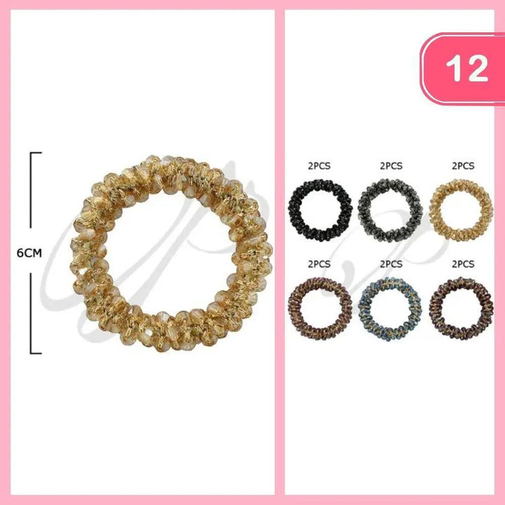 BEADED HAIR TIE (12 UNITS) by Joia Accessory