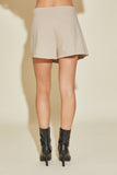 Falda cruzada plisada Beige- Elegante y moderna