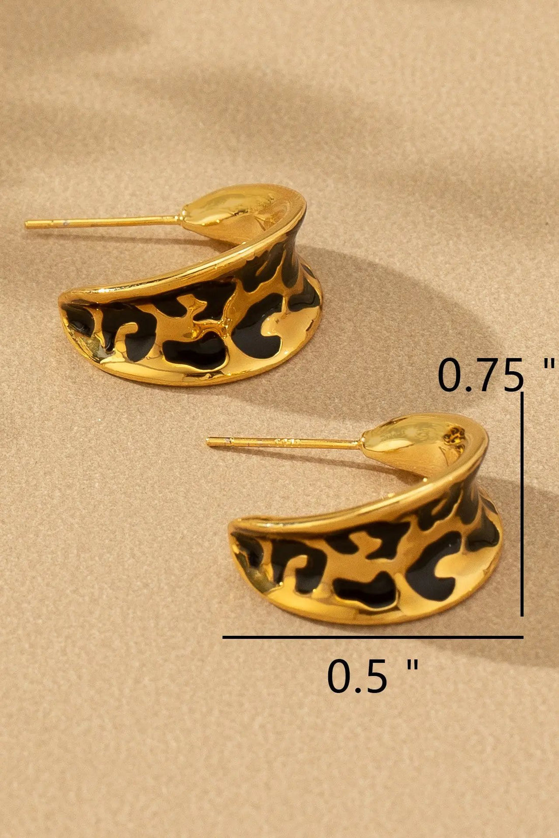 Aretes Leopardo acero inoxidable cuadrado by LA3accessories