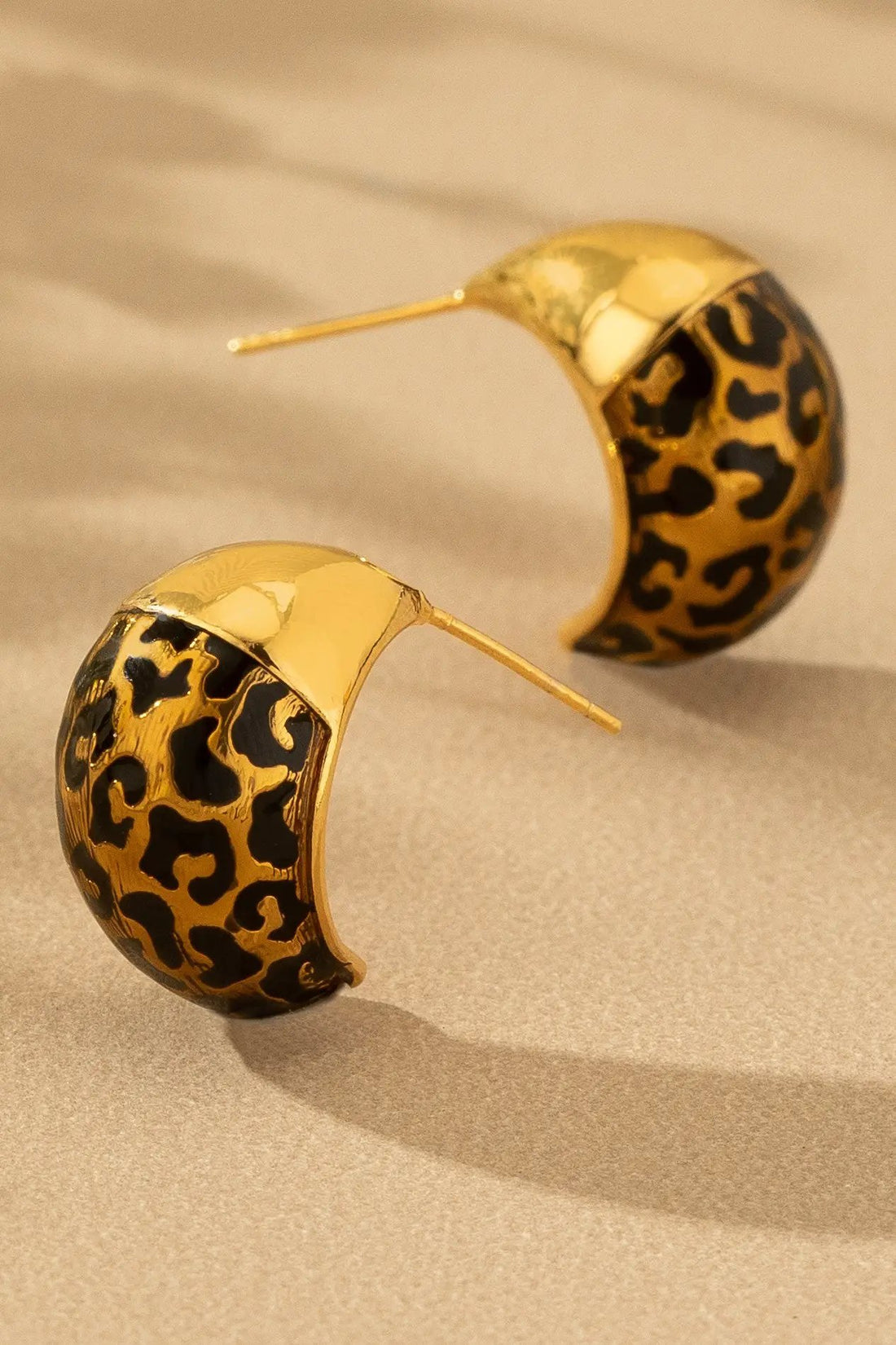 Aretes Leopardo acero inoxidable cuadrado by LA3accessories