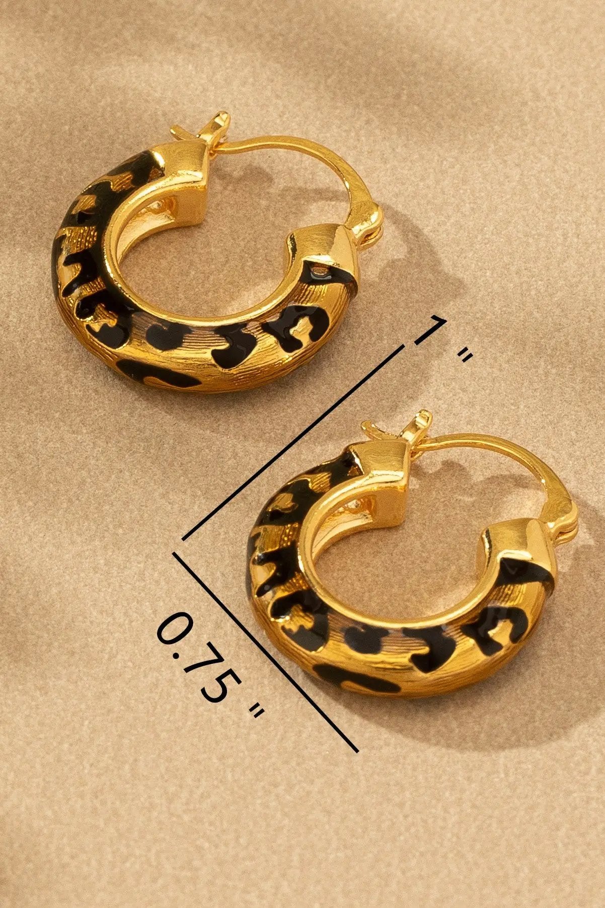 Aretes Leopardo acero inoxidable cuadrado by LA3accessories