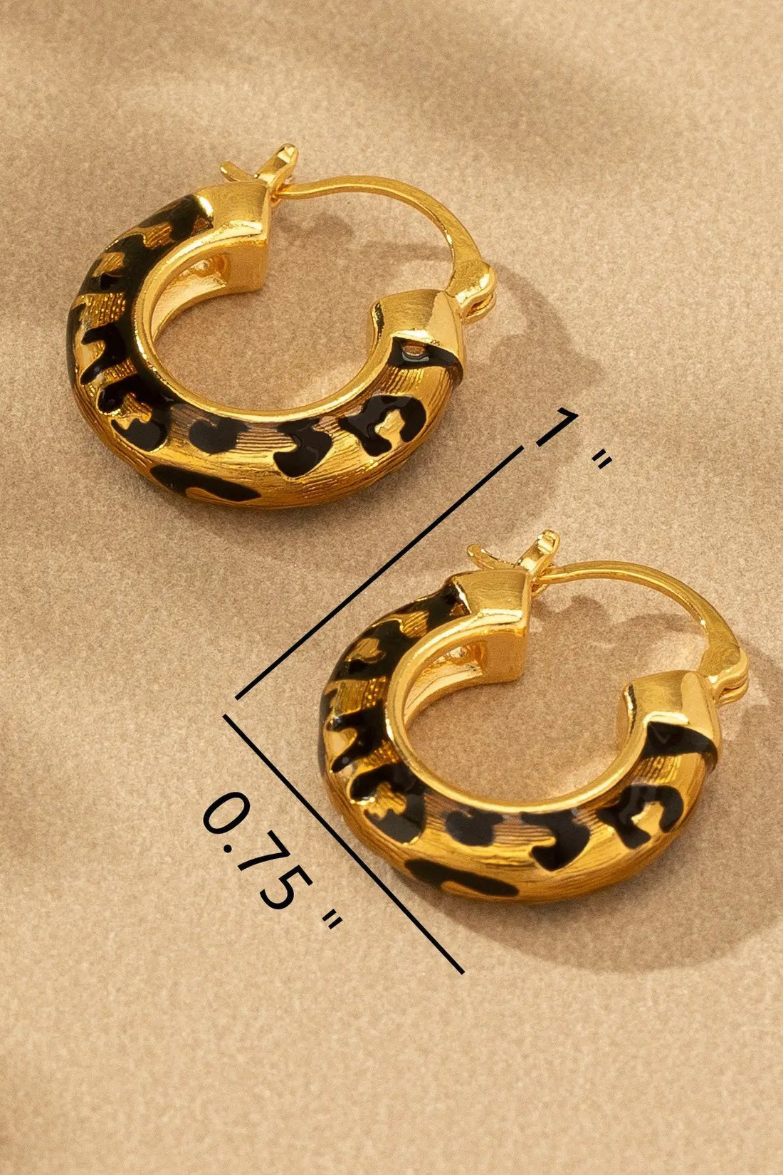 Aretes Leopardo acero inoxidable cuadrado by LA3accessories