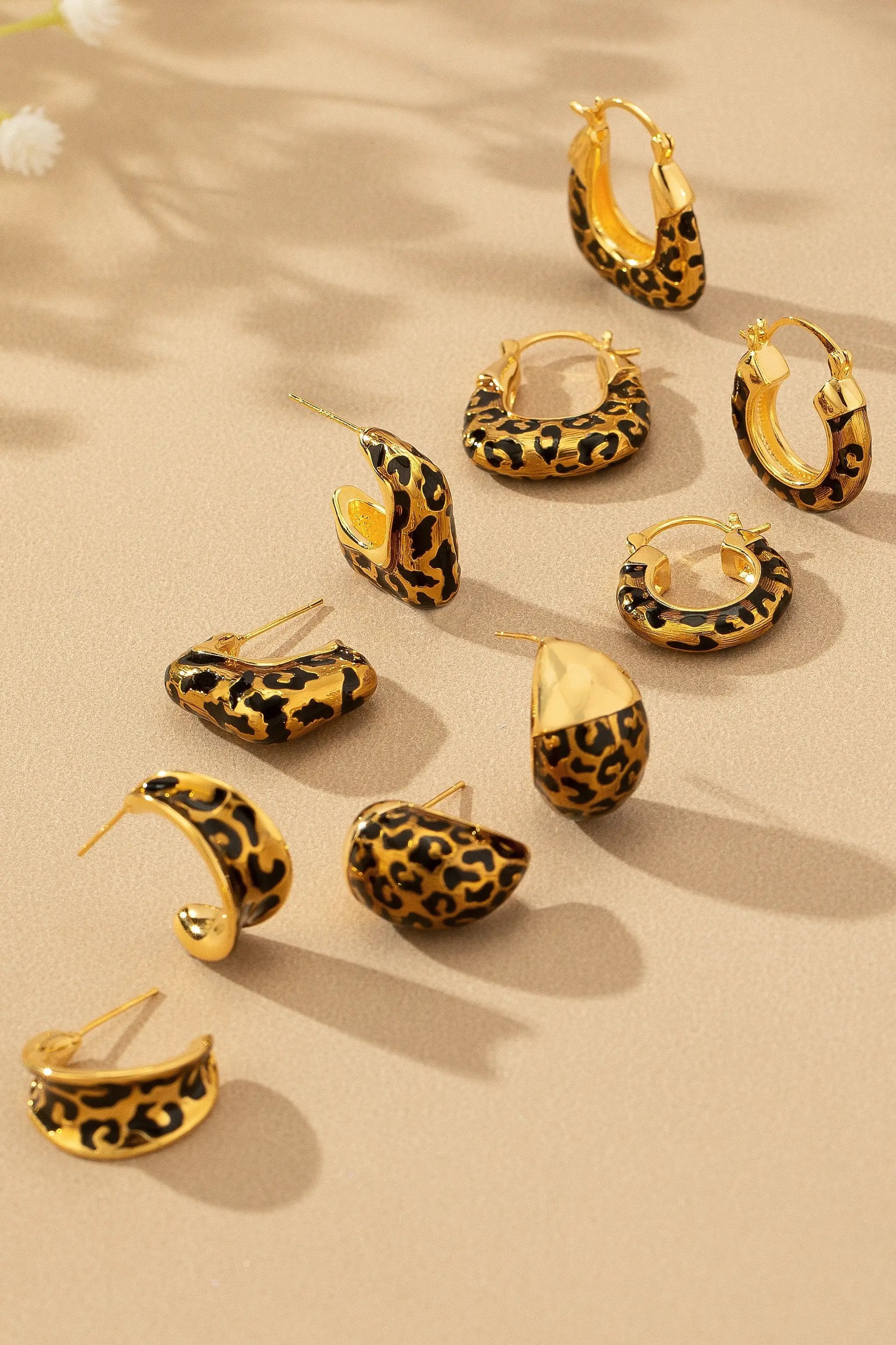 Aretes Leopardo acero inoxidable cuadrado by LA3accessories