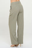 Pantalón de Lino Pin Tuck para Mujer - Estilo y Confort - Color Beige