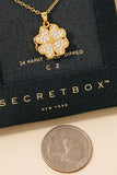 Collar con Colgante de Trébol con Pavé de Circonitas Cúbicas Sumergido en Oro - Caja Secreta
