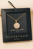Collar con Colgante de Sol con Halo de Circonita Cúbica Sumergido en Oro - Elegancia Secreta