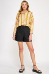 Pantalones Cortos Shorts Negros de Vestir Sólidos - Comodidad y Estilo Moderno