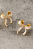 Color Enamel Bow Earrings