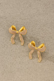 Color Enamel Bow Earrings