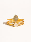 18k Gold Multi Stone Statement Ring