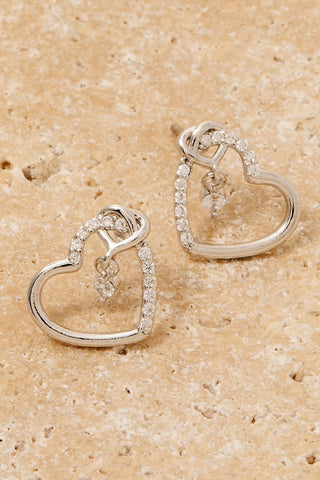 Pendientes de Corazón con Circonitas Cúbicas: Elegancia y Encanto