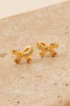 Mini Aretes de Moño con Lazos de Pavé CZ: Elegancia Brillante