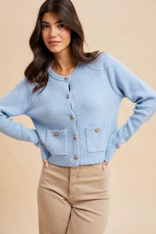 Cárdigan Sueter de Mujer Elegante con Botones Barrocos by Yanet Collective