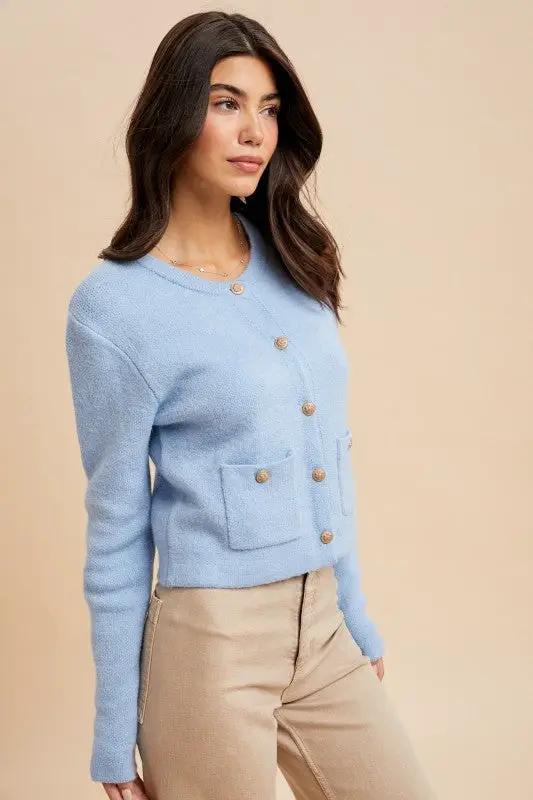 Cárdigan Sueter de Mujer Elegante con Botones Barrocos by Yanet Collective