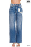 Pantalones de Mezclilla Talle Alto con Pierna Recta Talla Extra