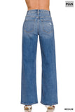 Pantalones de Mezclilla Talle Alto con Pierna Recta Talla Extra