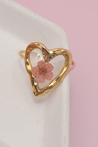 Anillos florales de acero inoxidable de 18 quilates sin deslustre