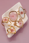 Anillos florales de acero inoxidable de 18 quilates sin deslustre