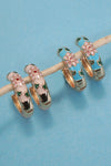 Pendientes florales vintage de esmalte cloisonné