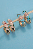 Pendientes florales vintage de esmalte cloisonné