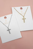 Collar con cruz de acero inoxidable de 18 quilates resistente al deslustre