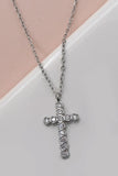 Collar con cruz de acero inoxidable de 18 quilates resistente al deslustre
